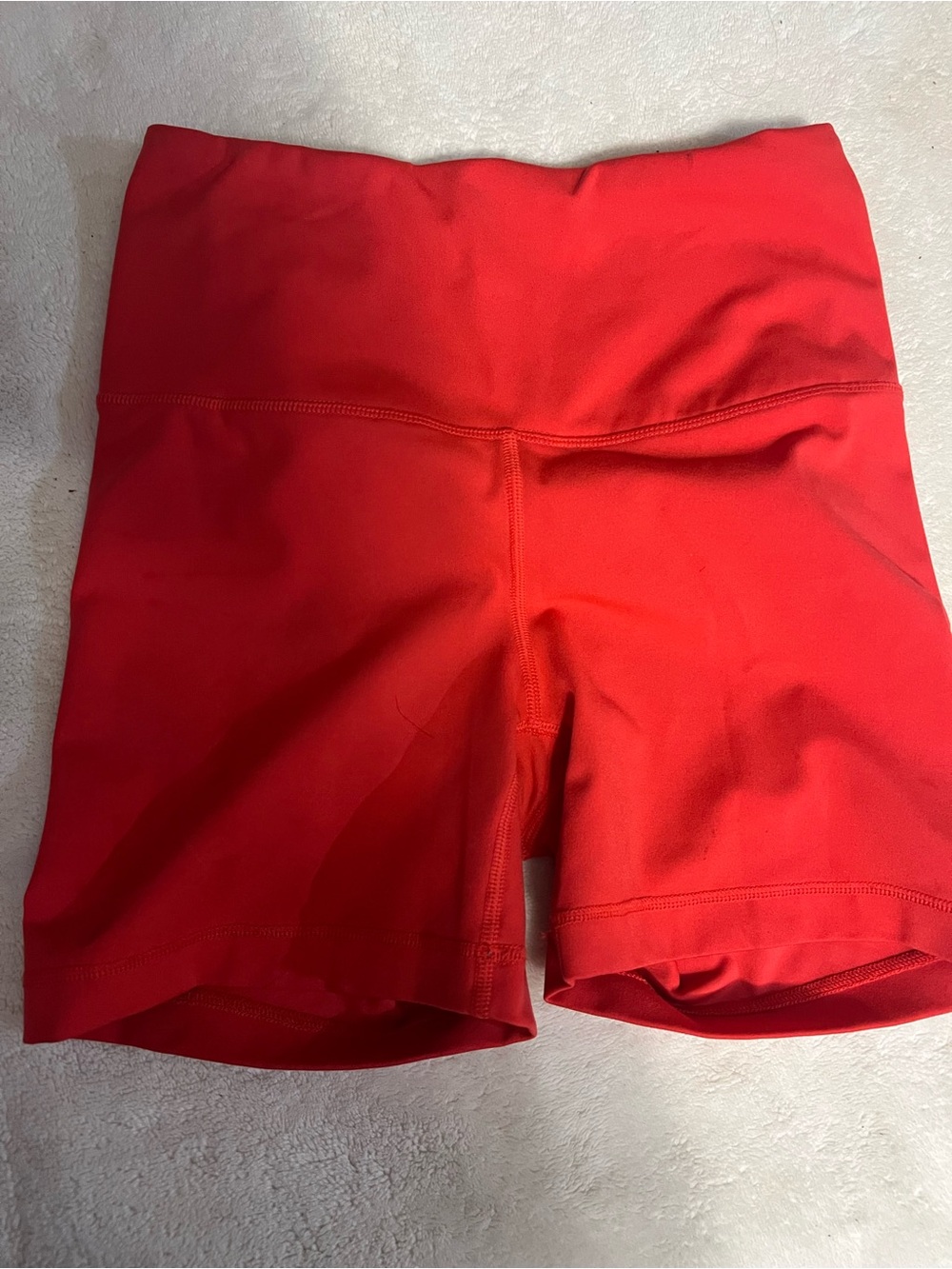 Yogalicious Bright Red High-Waist Bike Shorts